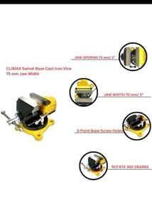 CLIMAX TABLE BABY VICE 75MMSWIVEL BASE