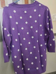 Purple Polka Dot Sweater