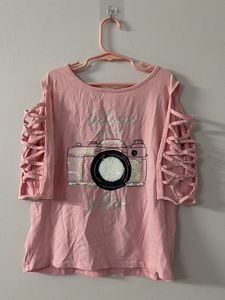 Pink Sequins Top