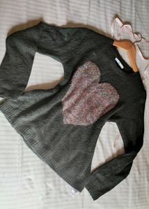 M&amp;S Heart Pullover Size 36