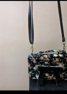 Brown Flower Hand Bag