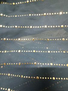 Blue Foil Work Kurti with Palazzo Pants