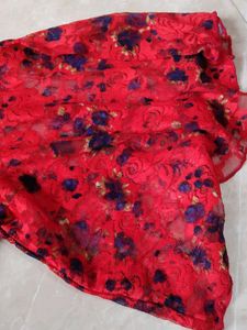 Stretch Blouse With Net Sleeves