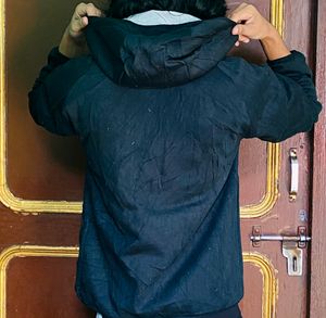 Men&#39;s Reversible Hooded Jacket. Logo Both &#39;side