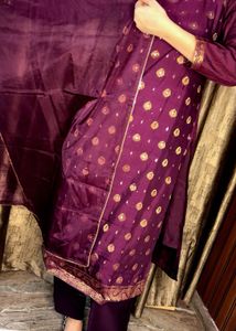 Sangria Purple Suit Set