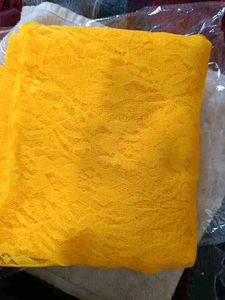 Yellow Lace Saree
