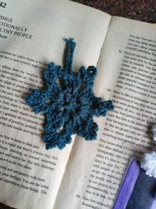 Crochet Snowflake Keychain