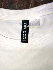 H&amp;m White Bodycon