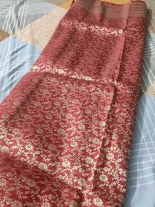 ♥️Saree With Heavy Work In Red Colour ♥️♥️