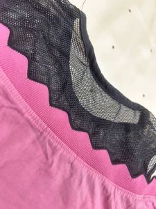 Pink &#34;LEAD&#34; Graphic Top