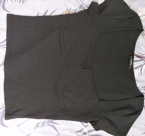 Black Ribbed Top