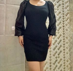 Little Black Dress with Statement Sleeves