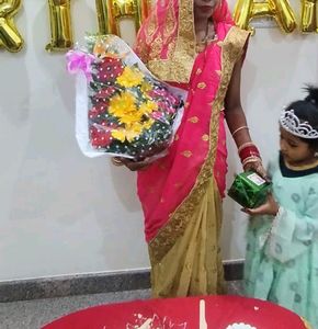 Beautiful Dual Color Saree Unstitched❤
