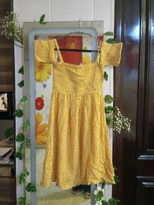 Yellow Off-Shoulder Sundress