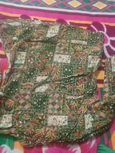 Boho Chic Green Print Top