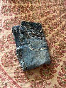 Low Waist Boot Cut Denim Jeans Y2K