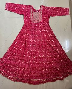 Elegant Pink Anarkali Kurti