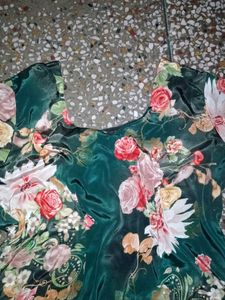 Green Print Plazzo Suit