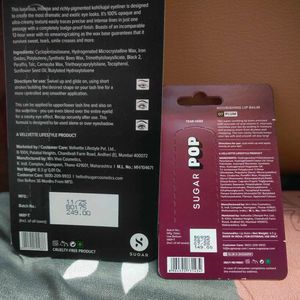 Sugar Cosmetics Duo: Kajal &amp; Lip Balm