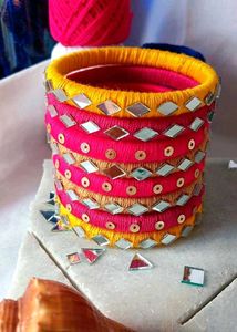 Handcrafted Thread Bangles 💕💛