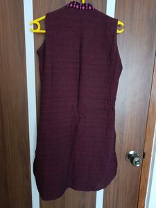 Soch Magenta Sleeveless Kurti