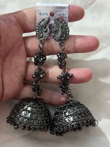Peacock Jhumka Earrings