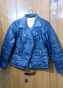 Stylish Black Faux Leather Jacket