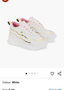 White With Pink Women Sneakers