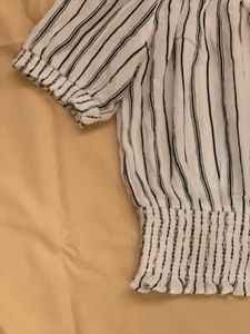 Striped Cold Shoulder Top