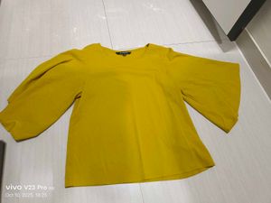 Mustard Bell Sleeve Top