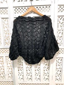 Crochet Black Shrug B