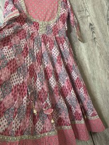 Pink Anarkali Kurti