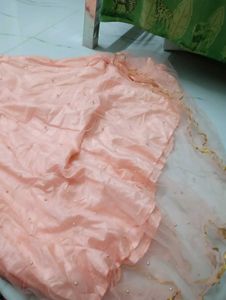 Pink Net Long Frock