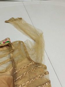Neck Design Gold Blouse