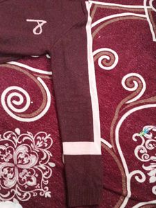 Burgundy Knit Mini Dress