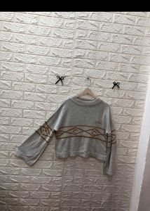Patterned Knit Sweater