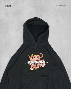 BJHG Black Graphic Print Hoodie