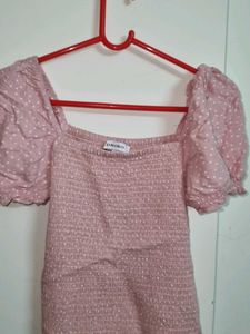 Pink Polka Dot Top
