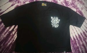 Black oversized Crop T-Shirt