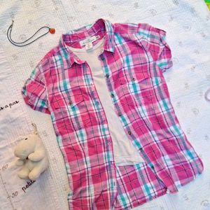 h&amp;m Pink Plaid Shirt (unisex)