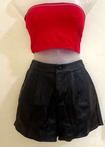 Black 🖤 Leather Short