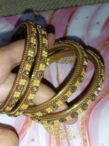 Golden Stone Bangles