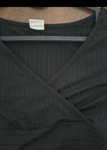 Urbanic Black V Neck Long Sleeve Top