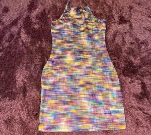 KNIT HALTER NECK DRESS