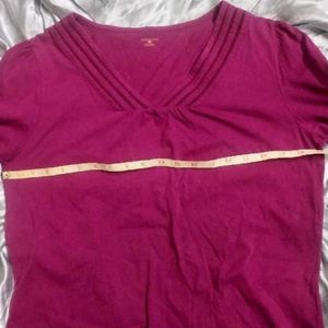Purple V-Neck Top