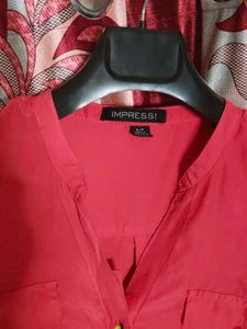 Impress! Coral Blouse - Size M