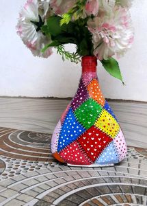 Cloth Stiched Bottle Art