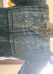 Embroidered Denim frock