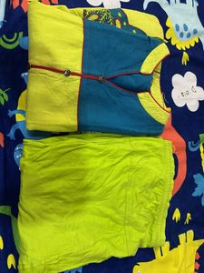 Thread Patch Work Kurta Set