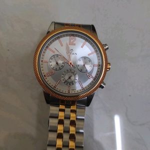 Titan Silver & Gold Watch